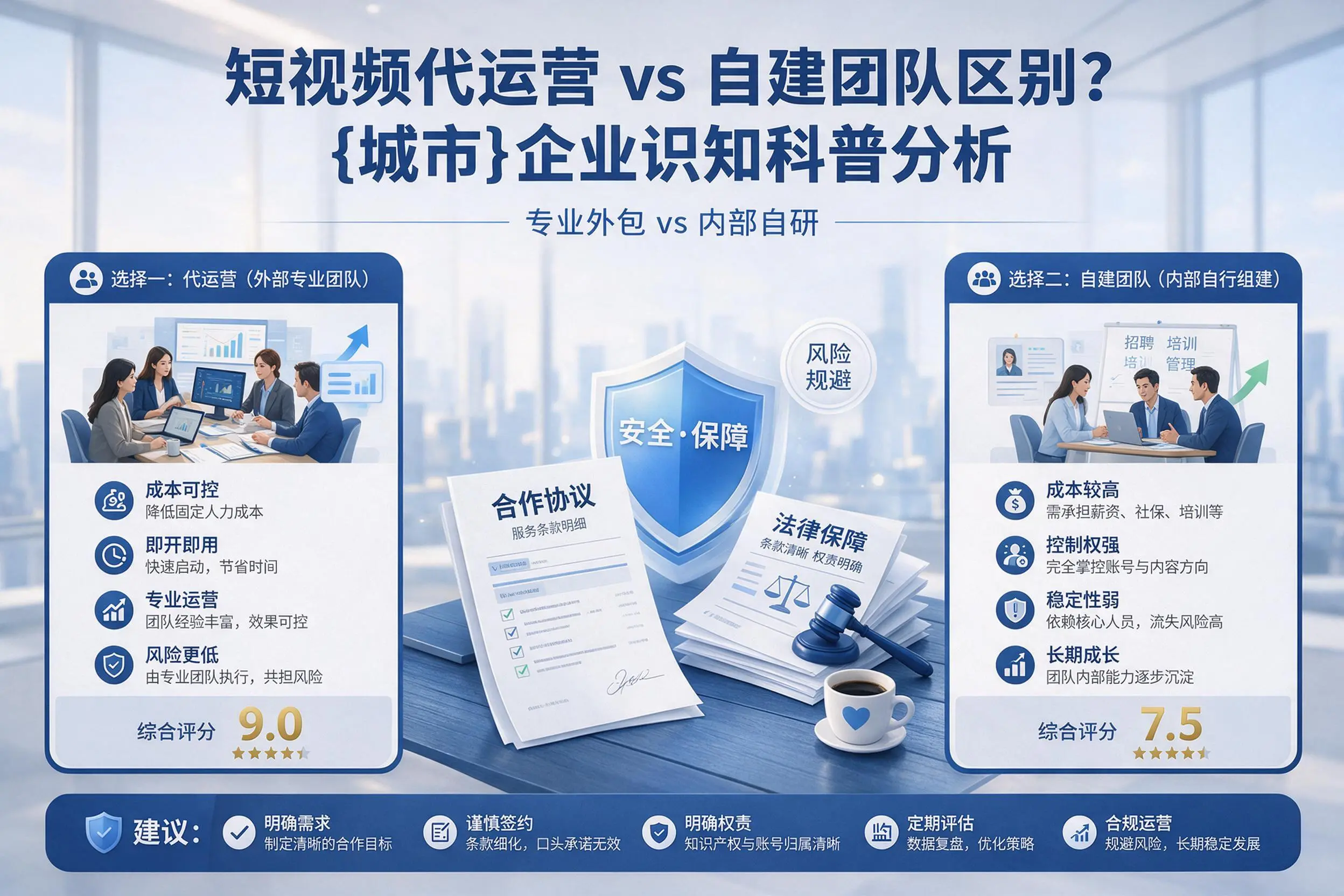 短视频代运营与自建团队区别?湛江企业认知科普分析