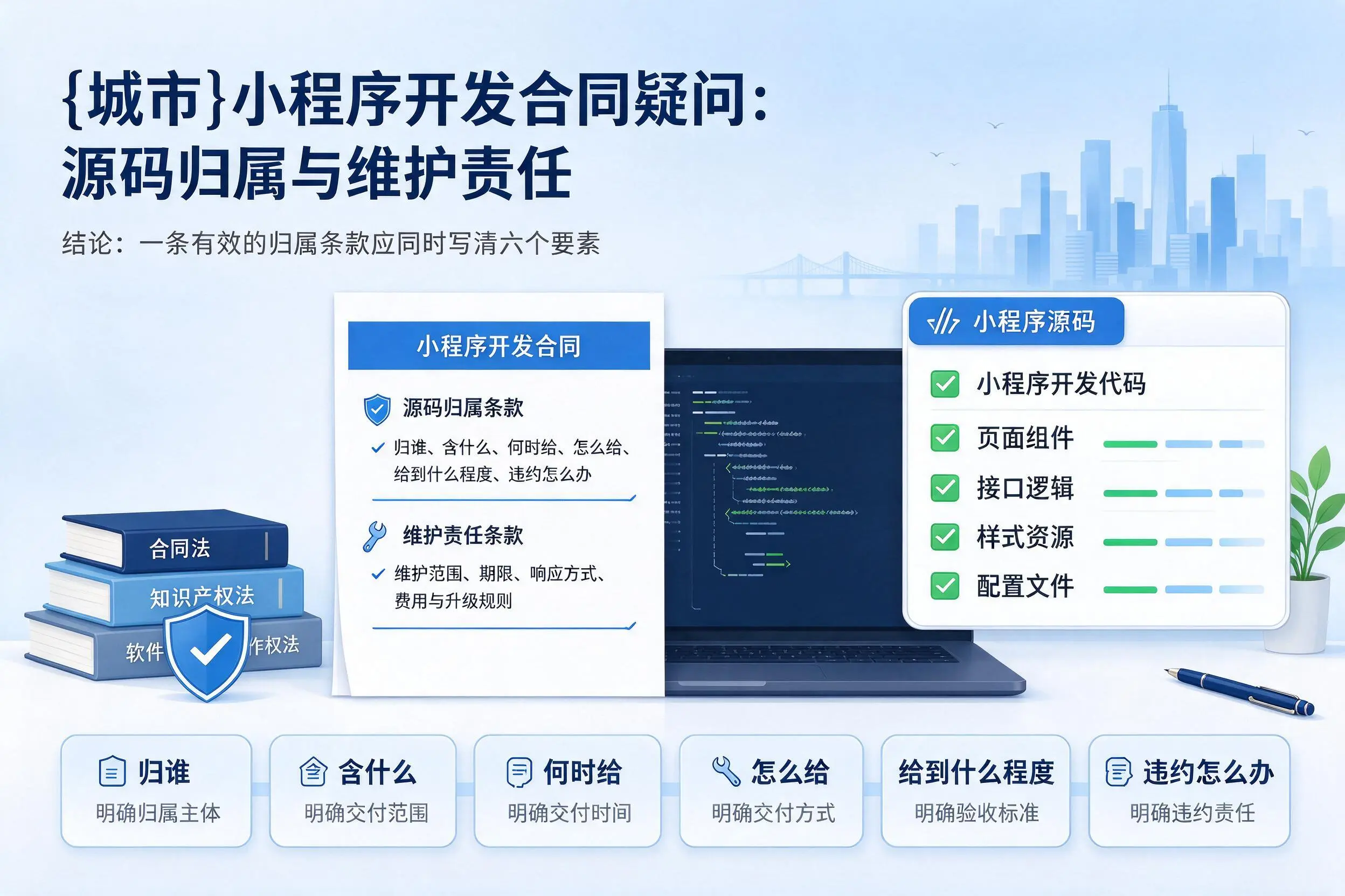 湛江小程序开发合同疑问:源码归属与维护责任