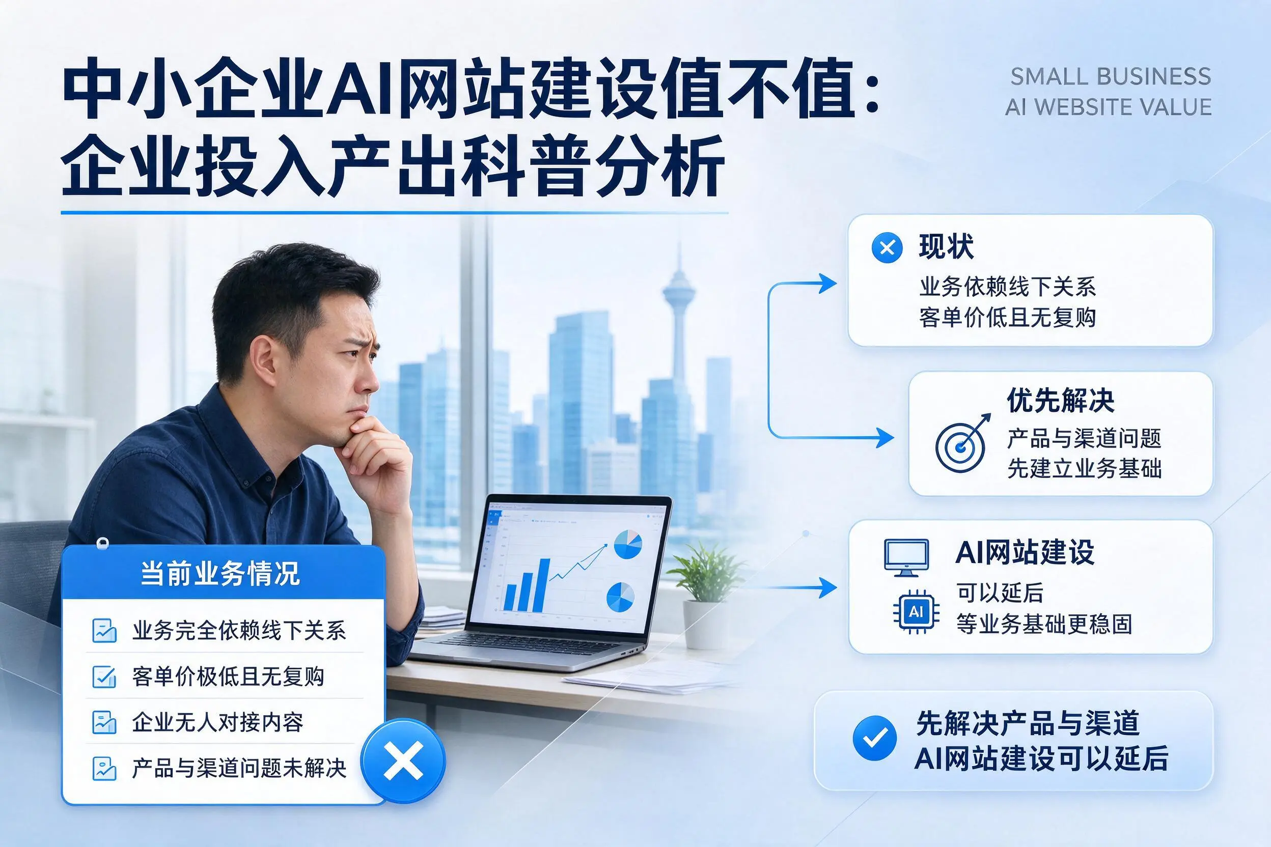 中小企业AI网站建设值不值：湛江企业投入产出科普分析