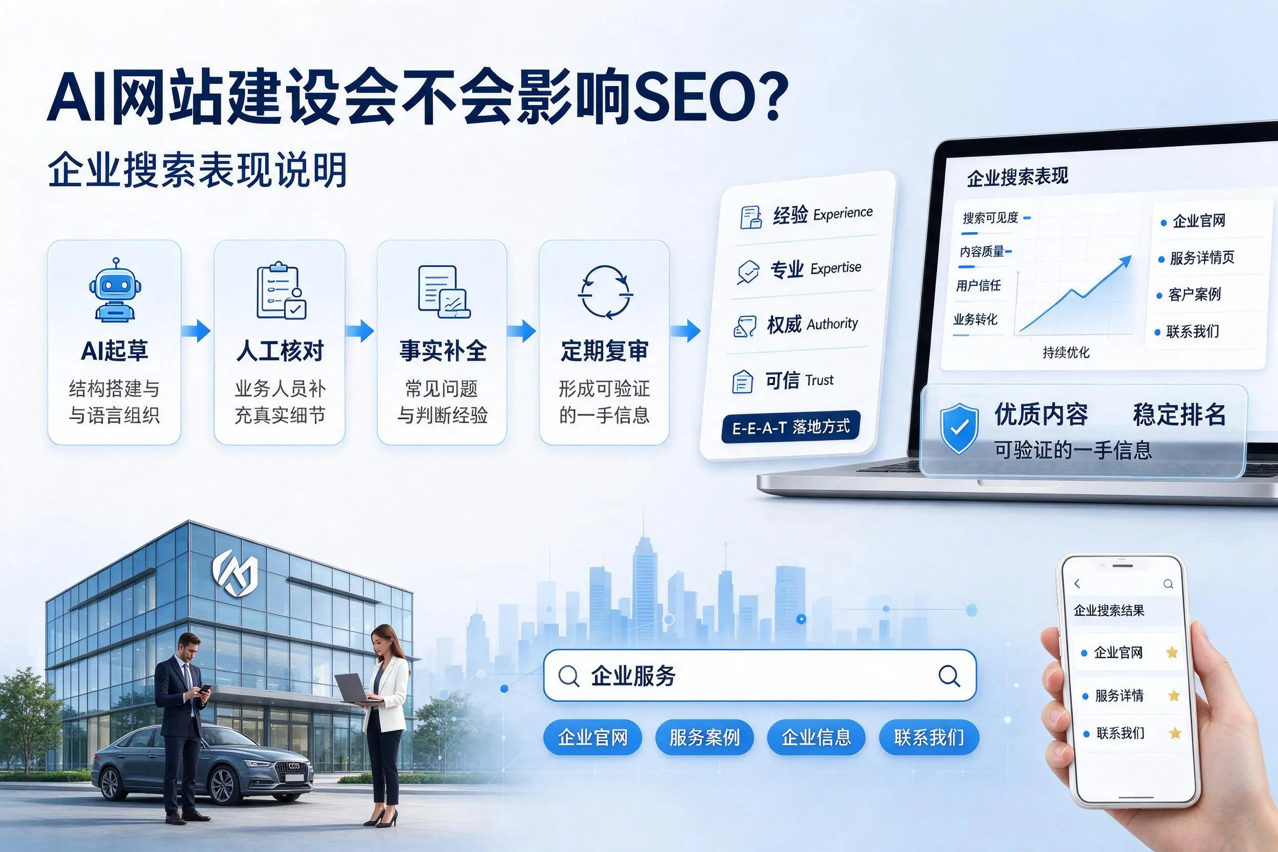 AI网站建设会不会影响SEO?湛江企业搜索表现说明