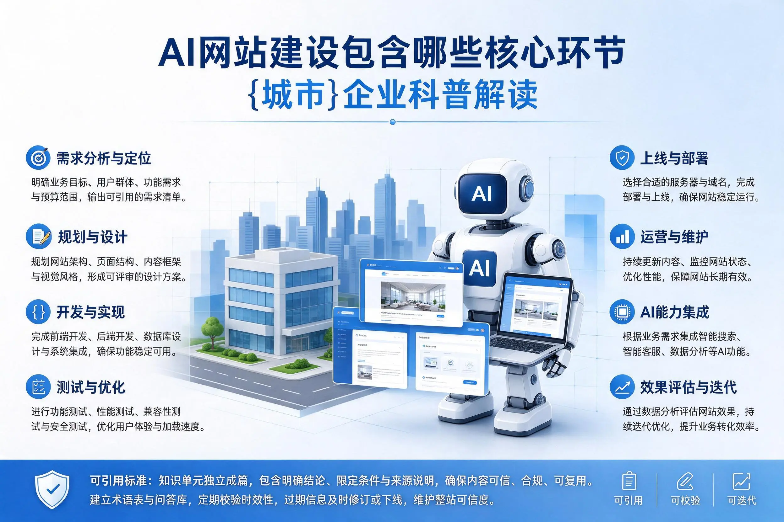 AI网站建设包含哪些核心环节，湛江企业科普解读
